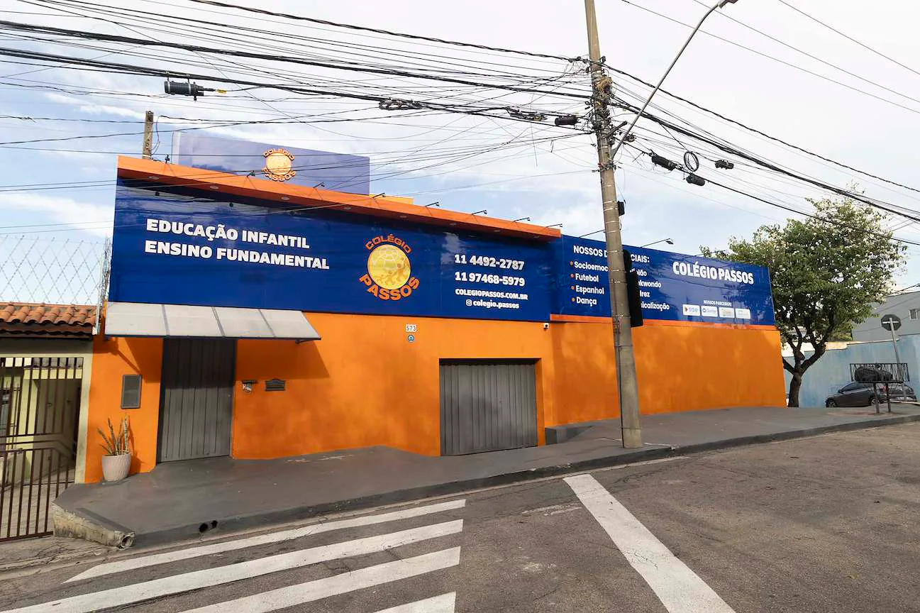Fachada do Colégio Passos, escola particular em Jundiaí